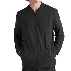 Blouse médicale de qualité supérieure pour homme, infirmier, médecin, en polyester et coton, manches longues, poignets tricotés, fermeture boutonnée sur le devant - Product Image 4