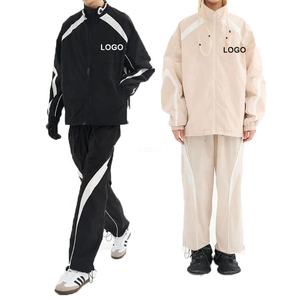 Ensemble veste et pantalon de survêtement unisexe de haute qualité personnalisé 2024, bloc de couleur, fermeture éclair, polyester, nylon - Product Image 6