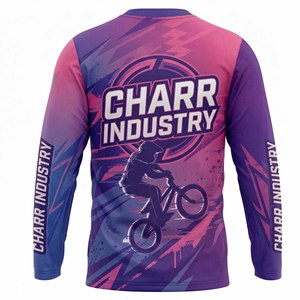 Maillot de cyclisme BMX personnalisé unisexe, vêtements de sport respirants, séchage rapide, extensible, manches longues, tissu 180g, toutes saisons - Product Image 2