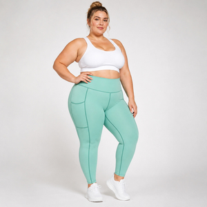 High Waist Women's Plus Size Leggings Full Length Gym <b>Tights</b> Workout Wear Compression Pants Spandex/Polyester Stretch - Product Image 3