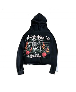 Sudadera con capucha de felpa francesa 100% algodón con logotipo personalizado bordado de diamantes de imitación diseño único estampado 6XL Sudadera con capucha gráfica de lana suave - Product Image 6