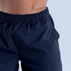 Pantalones Cortos Deportivos Negros para Hombre, Diseño Moderno, 6 Pulgadas de Largo, Ligeros, Transpirables, con Logotipo Personalizado, Cintura Elástica - Product Image 6