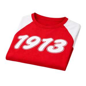 Camiseta Raglán Roja Premium Delta Sigma Theta 1913 para Mujer, Ajuste Cómodo, Ropa de Alta Calidad para Hermandades Griegas, Uso Casual - Product Image 6