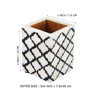 ที่วางปากกาโมเสกฝังกระดูกขายดี มีแบบอื่นๆให้เลือก อุปกรณ์ตกแต่งโต๊ะทำงาน งานฝีมือจากกระดูก ราคาขายส่ง - Product Image 6