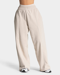Pantalones Deportivos Extra Grandes para Mujer, con Líneas en Contraste, de Felpa de Algodón Premium, Estilo Urbano, de Alta Calidad, de Pierna Ancha - Product Image 1