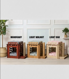 Casa para Gatos Moderna de Madera, Fácil de Limpiar, Gran Tamaño, Montaje sin Herramientas, Condominio Modular para Gatos, Mueble para Mascotas de Contrachapado de Abedul, Poste Rascador Plano - Product Image 4