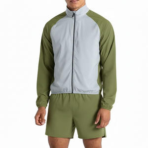 Ensemble veste coupe-vent courte pour homme en polyester/nylon respirant, léger, imperméable, à capuche, résistant à la pluie, streetwear, randonnée - Product Image 5