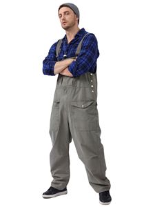 Peto de algodón holgado para hombre, informal, suave y cómodo, con tirantes ajustables, para uso diario y moda urbana - Product Image 4