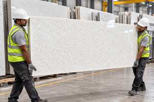 Losas de Mármol Sintético Quartz Stone Avalanche para Encimeras de Cocina Modernas, Azulejos de Baño, Interiores de Lujo y Superficies de Vanidad - Product Image 4