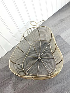 Pear Shape Metal Wire Fruit <b>Basket</b> For Gift Hampers Dining <b>Table</b> Serving Decorative Fruit Display And Guest Entertaining - Product Image 1