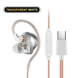 Écouteurs filaires HiFi 3,5 mm détachables à double dynamique avec basses pour la surveillance stéréo, la musique, le sport et la course à pied - Product Image 3