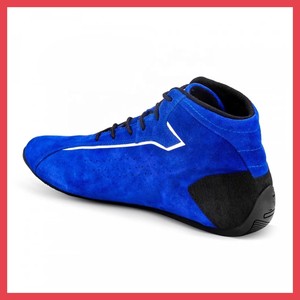 Bottes de moto AULTRA ONE ENTERPRISES Green Kart Racing, tige en cuir véritable, semelle extérieure en caoutchouc, fermeture auto-agrippante, respirantes - Product Image 4