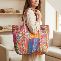 Sac fourre-tout en toile de coton pour femmes, 240 GSM, impression numérique, design multicolore, logo personnalisé, marque privée, vente en gros