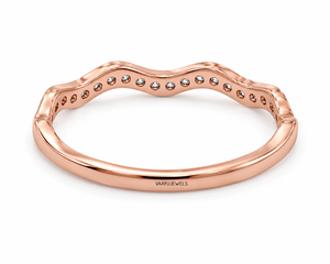 Anillo de compromiso de oro rosa con diamante para mujer, anillo de diamante de corte redondo cultivado en laboratorio en oro de 10K, 14K, 18K, plata 925, 935 - Product Image 4