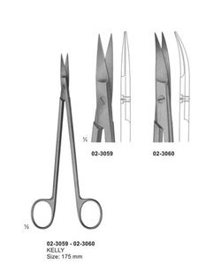 Tijeras Quirúrgicas Kelly de 175 mm, de Acero Inoxidable, Manuales, Reutilizables, para Cirugía General, Instrumento Médico con Certificación CE - Product Image 1