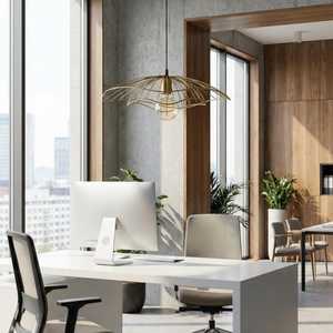 Gold and Black Metal Pendant Light | Modern Hanging Ceiling <b>Lamp</b> E27 | Wire <b>Kitchen</b> Dining Room Light Fixture - Product Image 2