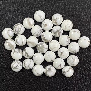 Cabujón redondo de howlita Natural genuino de 8mm, nuevo diseño, piedras preciosas sueltas de alta calidad para la fabricación de joyas de moda a precio mayorista - Product Image 2