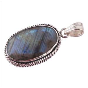 925artpalace Élégant pendentif en argent 925 avec pierre précieuse labradorite certifiée Pendentifs et breloques en labradorite - Product Image 1