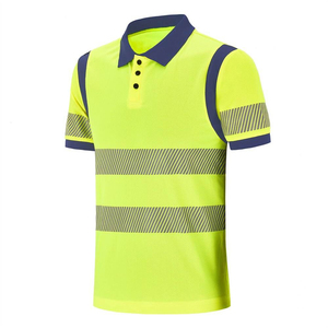 High Visibility Reflective Eco-Friendly Breathable <b>Canvas</b> for Shirt Safety Workwear Lightweight Industrial Uniform for Men - Product Image 5