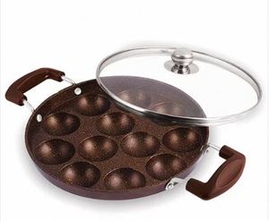 Multipurpose Appam Patra for Snacks and Breakfast Non Stick Appam <b>Pan</b> <b>Large</b> Size Appam Patra for Family Cooking - Product Image 3