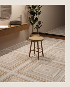 Azulejos de porcelana vitrificada con diseño Bookmatch de 60x120 cm, color marrón Bhamas brillante, diseño español, azulejos de 600x1200 mm para sala de estar - Product Image 3