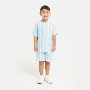 Ensemble de vêtements pour bébés garçons avec motifs imprimés personnalisés, t-shirt et short d'été avec bretelles courtes, ensemble 2 pièces 2026 - Product Image 1