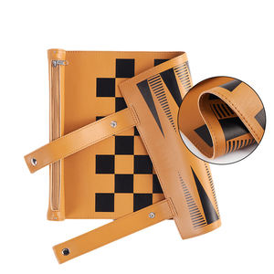 Customized New Design Durable Portable <b>Smart</b> Soft Traveling PU Leather Roll-up Backgammon Luxury <b>Game</b> Set - Product Image 6