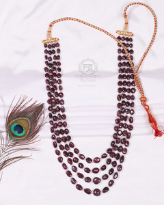 สร้อยคอประดับด้วยลูกปัดพลอยทับทิมธรรมชาติ - Product Image 4