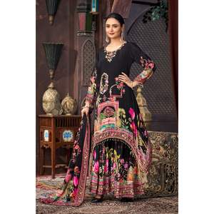 Hermoso conjunto de top-bottom y dupatta para mujer con estampado digital - Product Image 6
