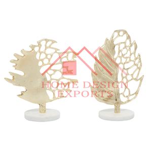 Escultura de Mesa con Diseño de Hoja para Decoración del Hogar, Escultura de Hoja Dorada de Aluminio Metálico de Alta Calidad para Decoración de Escritorio de Oficina - Product Image 6