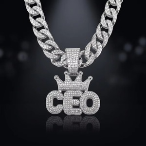 Pendentif en moissanite diamantée, vente flash, bijoux de luxe étincelants, cadeau pour femme et homme, mariage, fiançailles, anniversaire - Product Image 4