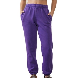 Pantalones Jogger de Algodón Felpa Personalizados al por Mayor, de Moda, Ajustados, con Bolsillos Laterales, Diseño Casual para Mujer - Product Image 1
