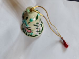 Handmade Floral Jingle Bell Christmas <b>Tree</b> <b>Ornament</b> Hanging Holiday Decoration Indoor Decor - Product Image 2