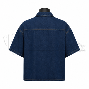 Proveedor de Camisas de Mezclilla para Hombre al por Mayor, Camisa Casual de Gran Tamaño con Botones, Estilo Urbano - Product Image 2