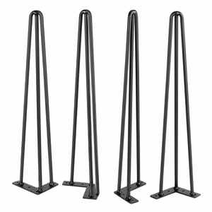 Heavy Duty Hairpin <b>Table</b> <b>Legs</b> 4 Pcs, 3/8" Solid Steel 880lbs Load, Metal <b>Legs</b> for Coffee <b>Table</b> Desk DIY Furniture EDPTBL015 - Product Image 1