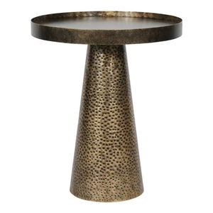 โต๊ะข้างโลหะอเนกประสงค์พร้อมฐานลายตอก สำหรับห้องนั่งเล่นที่จัดระเบียบได้ดีและดีไซน์เฟอร์นิเจอร์ที่ใช้งานได้จริง - Product Image 1