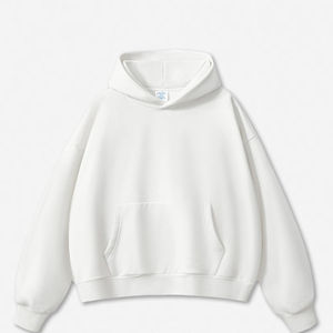 Hoodie tendance d'hiver imperméable en polaire avec poches, coupe ample, épais, en coton compact, style streetwear, logo personnalisé, vente en gros OEM - Product Image 1