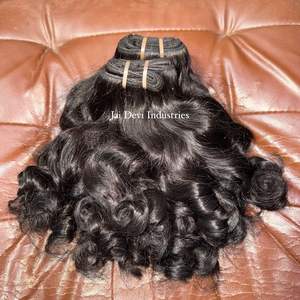Extensions de cheveux naturels indiens ondulés bouclés vierges noirs pour femmes - Product Image 4