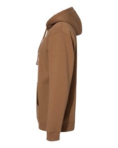 Sweat-shirt à capuche pour homme avec logo personnalisé, en coton molletonné brun, coupe classique, poche avant, imprimé, vêtement décontracté pour l'automne - Product Image 3