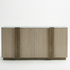 Aparador de Madera Maciza de 4 Puertas PKP, Mesas Nido, Diseño que Ahorra Espacio, Ecológico, Multifuncional, Moderno, Gabinetes de Cocina Resistentes al Agua - Product Image 1