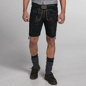 Shorts Lederhosen traditionnels bavarois pour hommes, 100 % polyester satiné, anti-plis, imperméables, décontractés élégants, écologiques, style allemand - Product Image 2