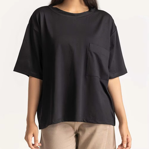 T-shirt d'été surdimensionné pour femme, logo personnalisé, coupe ample, manches courtes, décontracté, plage, vacances, mode - Product Image 1