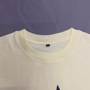 T-shirt Homme Oversize Col V 100% Coton Épais Anti-Plis avec Logo Sérigraphié Effet Délavé Acide Style Rétro Vintage OEM - Product Image 4