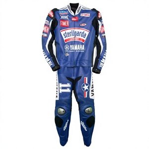 ชุดแข่งรถมอเตอร์ไซค์ Ben Spies Ramaha WSBK 1 ชิ้น ทำจากหนังวัว/หนังจิงโจ้ สำหรับขับขี่มอเตอร์ไซค์/จั๊มสูทสำหรับนักขี่มอเตอร์ไซค์/ชุดสำหรับนักขี่มอเตอร์ไซค์ ระดับเกราะป้องกัน 2 - Product Image 1