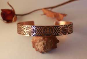 Irregular Edge Copper Cuff <b>Bracelet</b> Artistic Metal Craft Jewelry Wholesale - Product Image 6