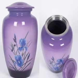 Urne funéraire bleu nuit à motif de fleurs de cerisier Sakura, directement de l'usine, pour crématorium. - Product Image 3