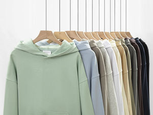 Sudadera con capucha de 500 g/m² con estampado puff, de corte holgado y grueso para hombre, de doble capa, extragrande, de lujo, de 400 g/m², de algodón, corta, personalizada - Product Image 5