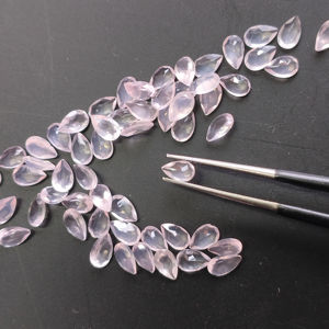 Quartz rose naturel, coupe poire 5x3MM, pierre précieuse de qualité supérieure pour la fabrication de bijoux - Product Image 5