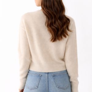 Cárdigan de Punto con Cuello en V para Mujer, Suéter Holgado Informal Ligero y Suave para Otoño, Cómodo y Elegante - Product Image 3