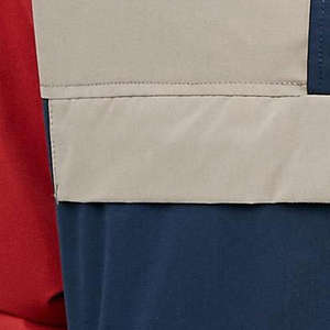 Veste coupe-vent matelassée pour homme en toile polyester/nylon imperméable, col montant, capuche à cordon de serrage, fermeture à demi-zip - Product Image 4